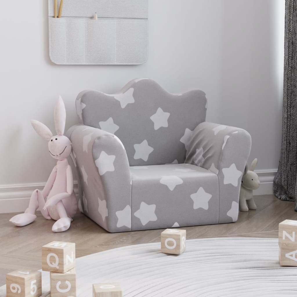 Children's Sofa with Stars Soft Plush Children's Sofa