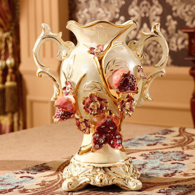 Vase Ceramic Decorative Ornament Dried Flower Arrangement Holder
