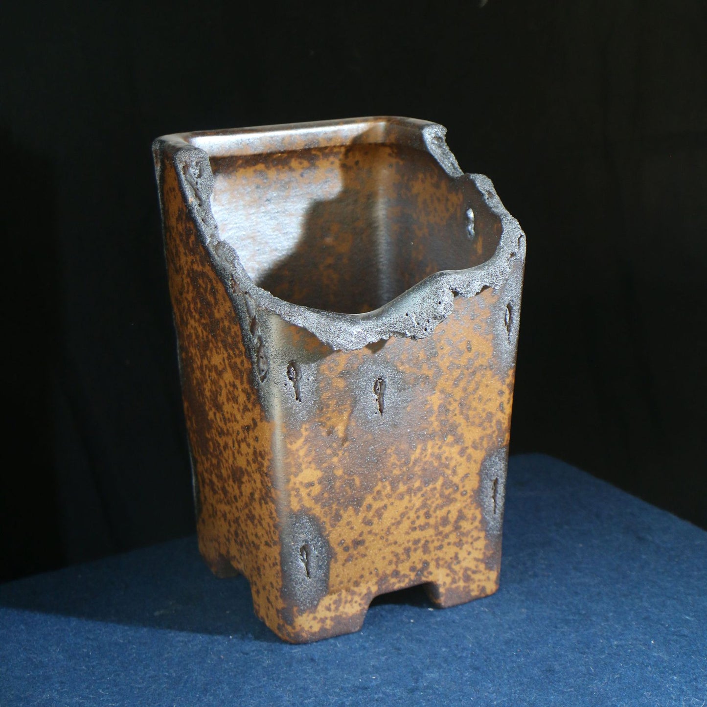 Zisha Flower Pot Wood-fired Irregular-shaped Bonsai Pot