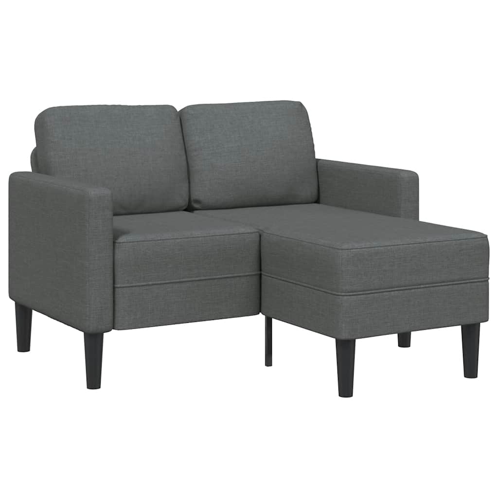 2-seater sofa with chaise longue, L-shaped, 125 cm