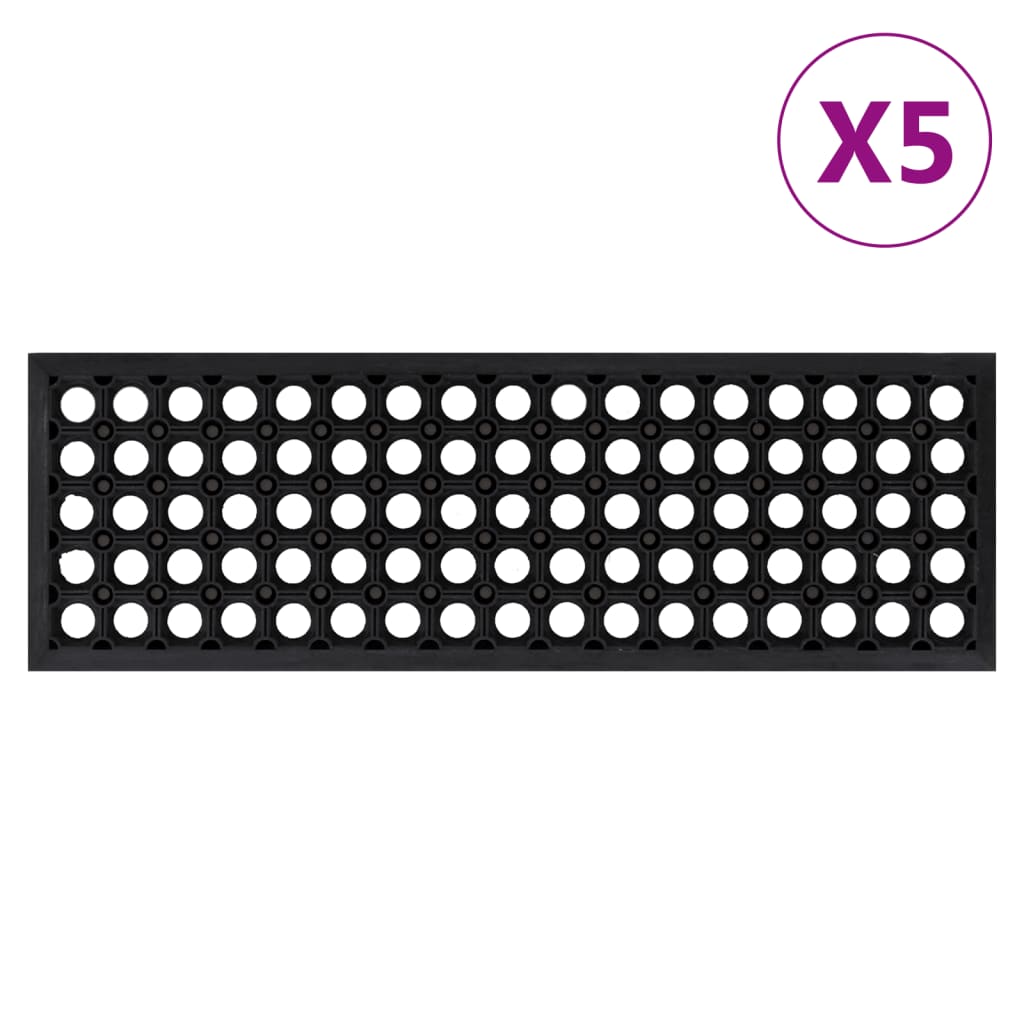 Stair Mats 5 pcs. 25x75 cm Rubber