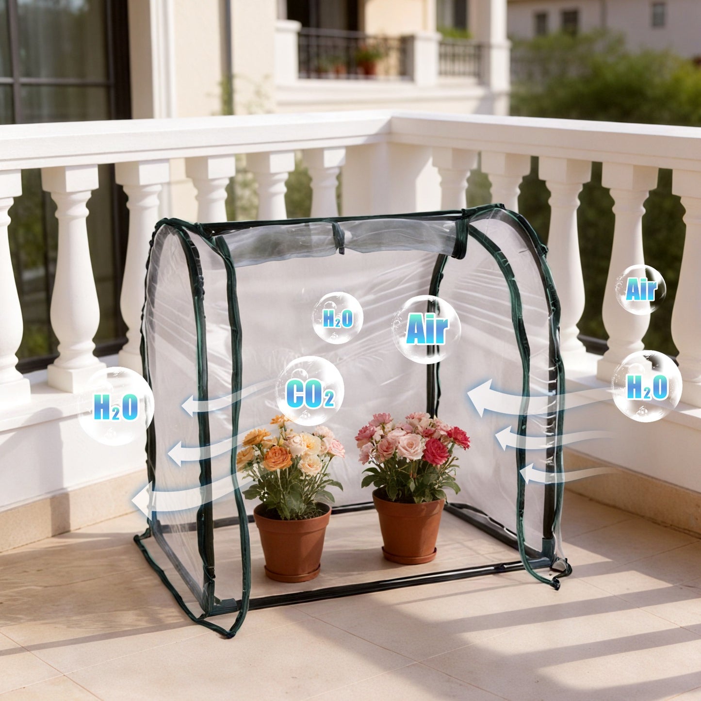 28.94 Plus 21.46 Plus 27.76in Tabletop Mini House Portable Greenhouse For Spring Indoor Outdoor Garden Tent For Seed Starting Plant Protection Gardening