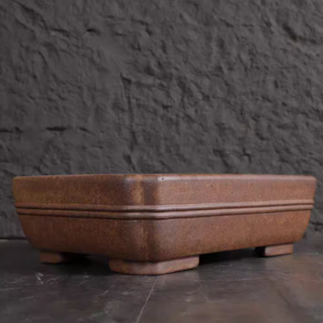 Purple Clay Flower Pot Large Bonsai Pot For Indoor Green Plants