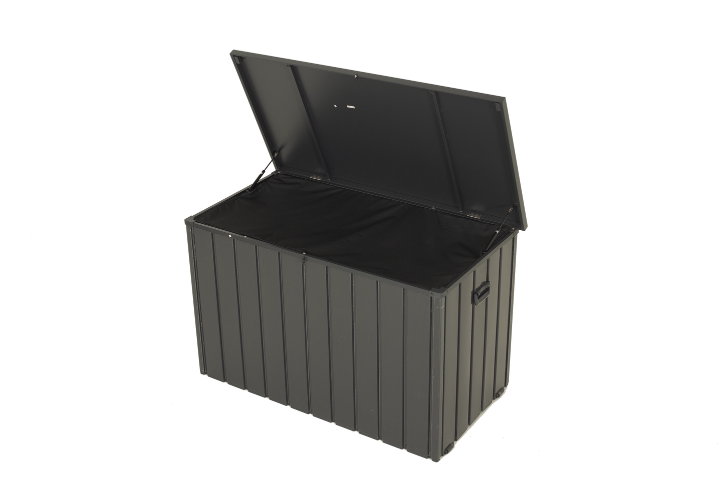 Outdoor Storage Box, 200 Gallon Metal Deck Box Built-in A Oxford Fabric Storage Bag, Lockable & Waterproof Outside Patio Storage Box - Gray