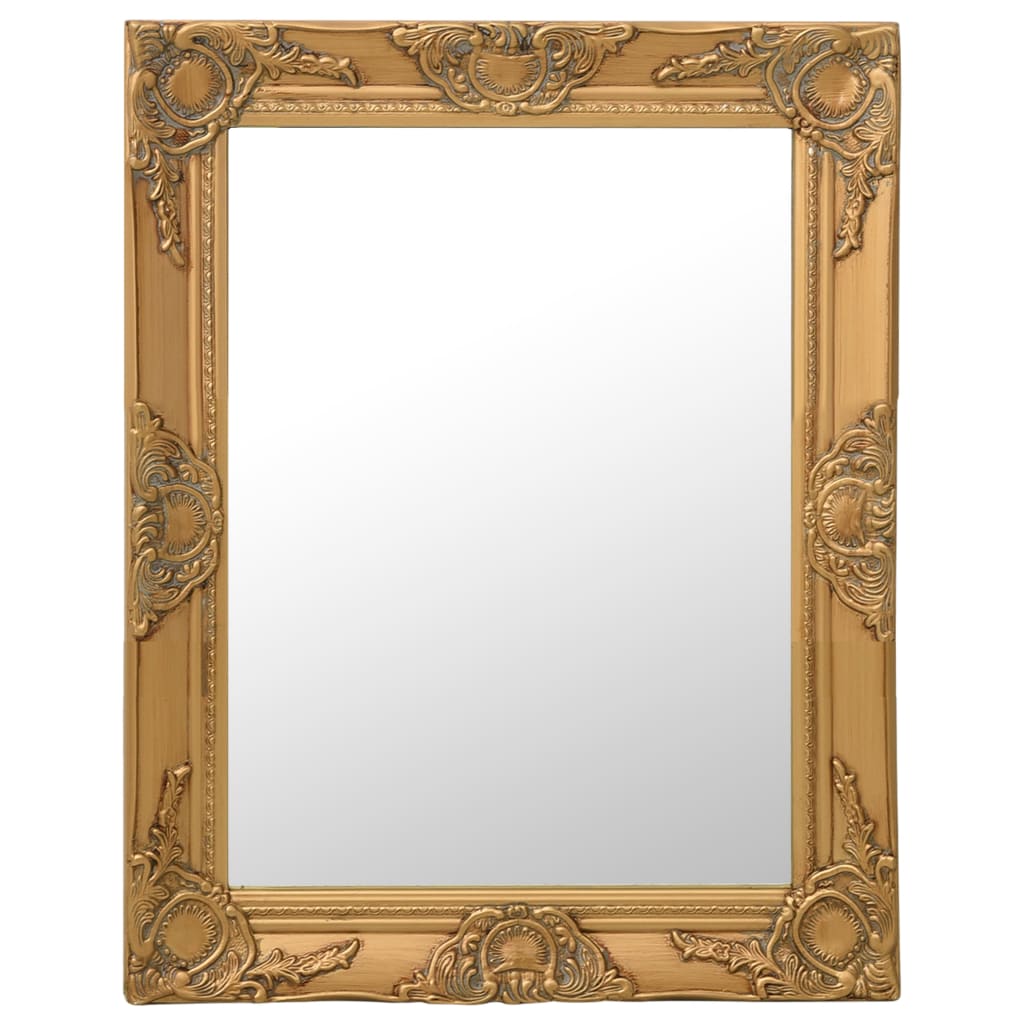 Baroque-style wall mirror, golden   wall mirror