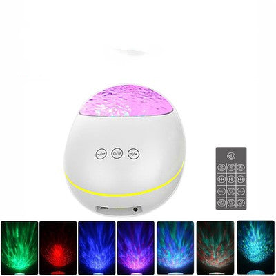 Remote Control Music Star Projector Night Light Bedroom Rotating LED Sleep Aid