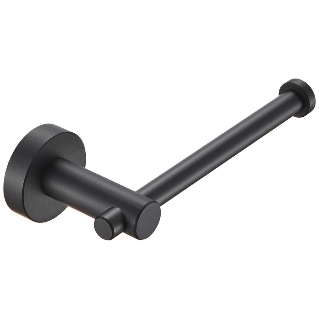 Toilet Paper Holder Matte Black Thicken Space Aluminum Toilet Roll Holder For Bathroom, Kitchen, Washroom Wall Mount