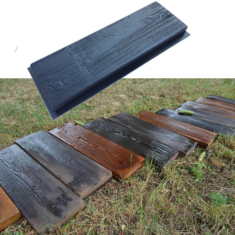 Simulation Wood Roadside Stone Paving Mould Personality Stepping